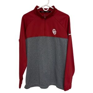 Nike Golf OU Oklahoma University Rowing Quarter-Zip Athletic Pullover Large